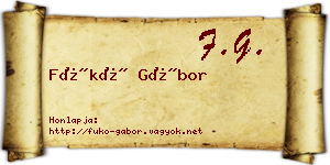 Fükő Gábor névjegykártya