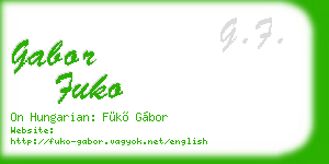 gabor fuko business card