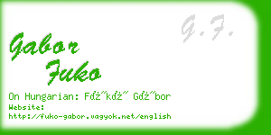 gabor fuko business card